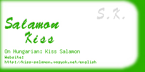 salamon kiss business card